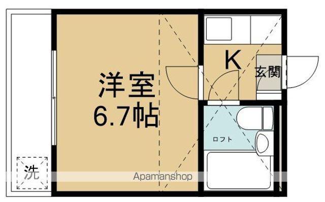 クリアス北坂戸F(1K/2階)の間取り写真