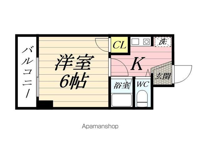 ソレイユ品濃(1K/3階)の間取り写真