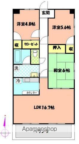 アネックス・S(3LDK/5階)の間取り写真