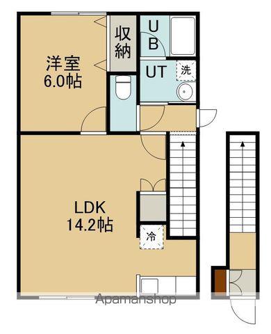 CS SHOWA(1LDK/2階)の間取り写真