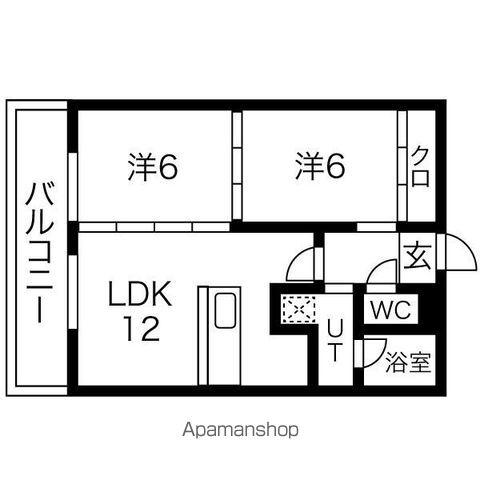 グリーンハイツ名東(2LDK/4階)の間取り写真