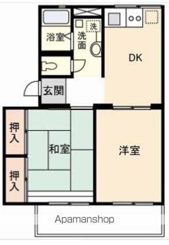 シティハイム蔵屋敷(2DK/2階)の間取り写真