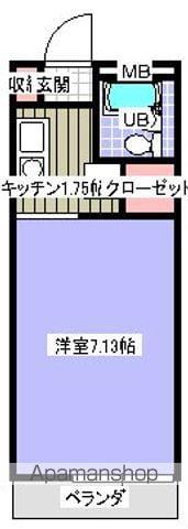 エクセルガーデン堺(1K/1階)の間取り写真