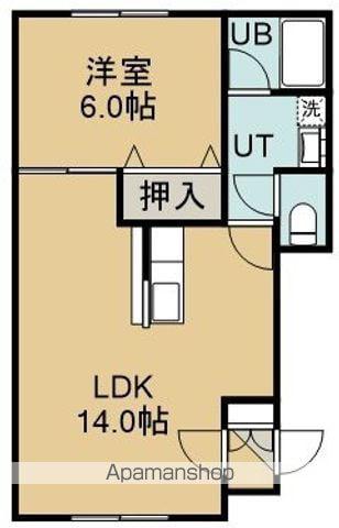 レストはまなす昭和Ⅲ(1LDK/2階)の間取り写真