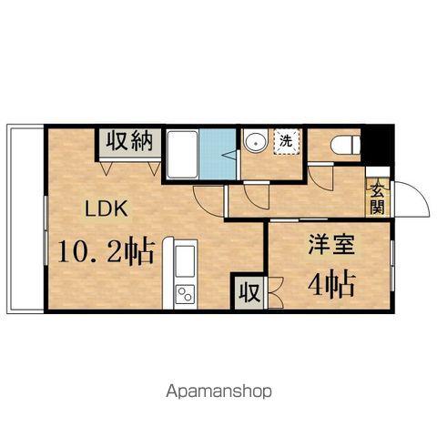 シュクル(1LDK/3階)の間取り写真