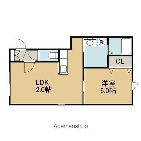 STELLAR(1LDK/1階)の間取り写真