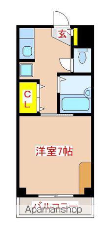 グラムRGK(1K/2階)の間取り写真