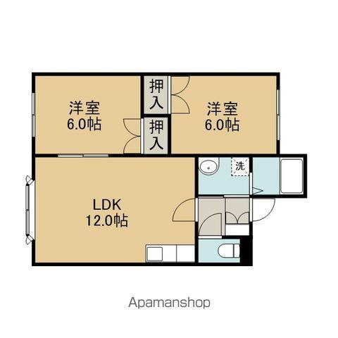 ルネッサンスハイム(2LDK/2階)の間取り写真