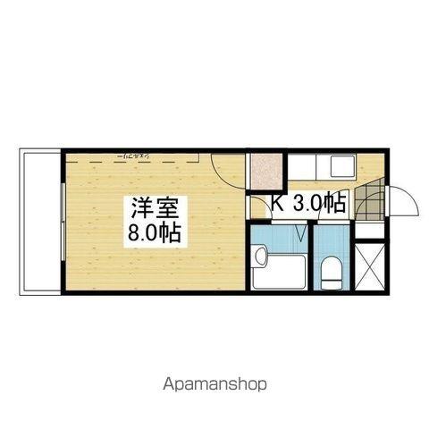 ロータスハイツ(1K/4階)の間取り写真