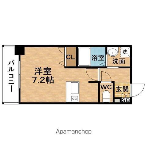 PRESSANCETENJINBASHIDIOLE(ワンルーム/6階)の間取り写真