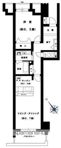 ルリエ横浜長者町1403(1LDK/12階)の間取り写真