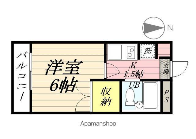 アーバンハーモニー本屋敷2番館(1K/2階)の間取り写真