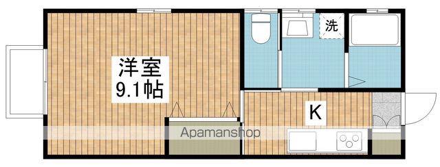 コーポ玉城(1K/2階)の間取り写真