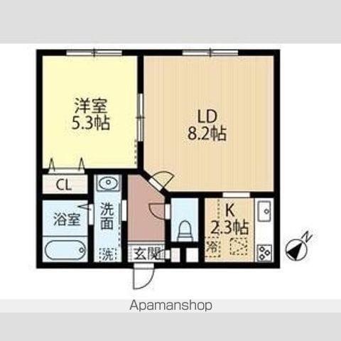 しののめムトウ(1LDK/4階)の間取り写真