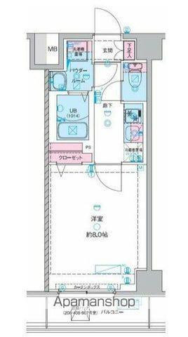 GENOVIA青砥Ⅱ(1K/1階)の間取り写真