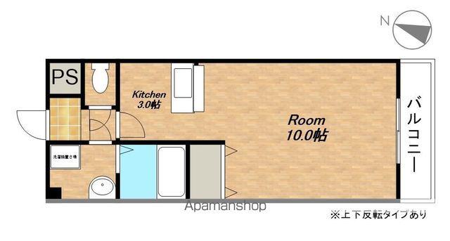 メルベール(ワンルーム/1階)の間取り写真