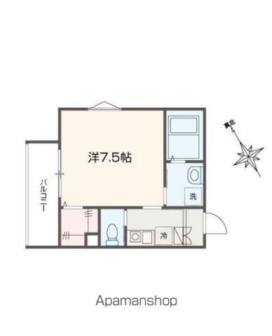 メルラス 海の公園駅(1K/2階)の間取り写真
