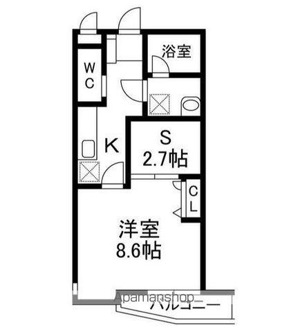 VIVACE Ⅵ(1K/1階)の間取り写真