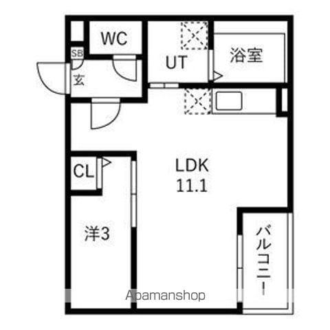 JACK SHIMMACHIⅠ(1LDK/1階)の間取り写真