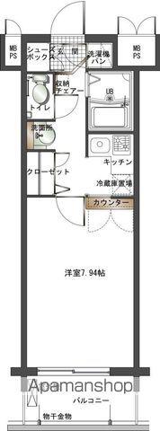 新品きマンション春吉18KAGOOD福岡(1K/3階)の間取り写真
