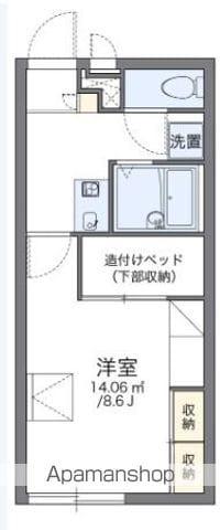 レオパレスセジュール(1K/1階)の間取り写真