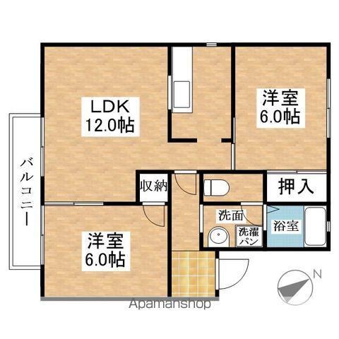 コーポトータス(2LDK/2階)の間取り写真