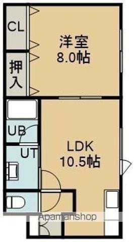 ラ・メゾンド悠(1LDK/3階)の間取り写真