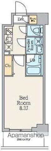 クレストコート中板橋(1K/2階)の間取り写真