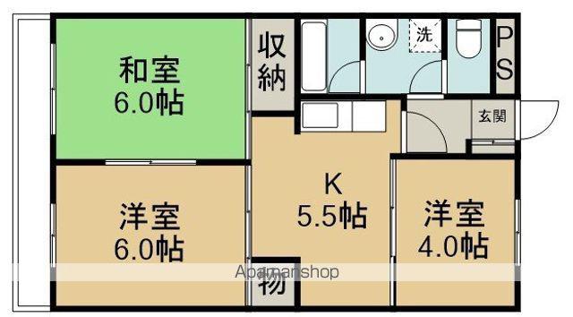 グランパルク(3K/1階)の間取り写真