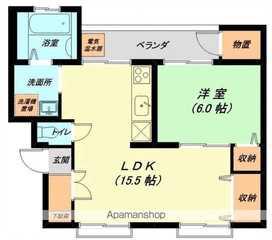ファミリア唐崎(1LDK/2階)の間取り写真