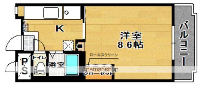 館アズビック(1K/3階)の間取り写真