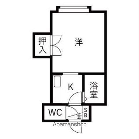 パステル月寒東A(1K/3階)の間取り写真