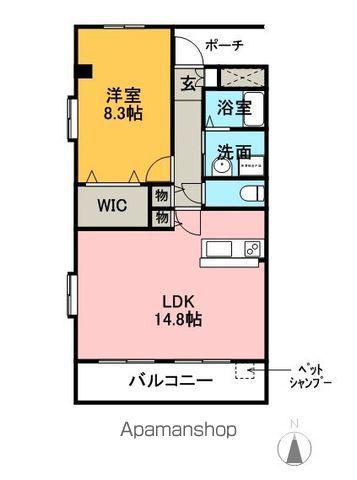 アメジスト・セラ(1LDK/6階)の間取り写真