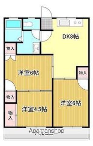 リバーサイドマンションⅠ(3DK/2階)の間取り写真