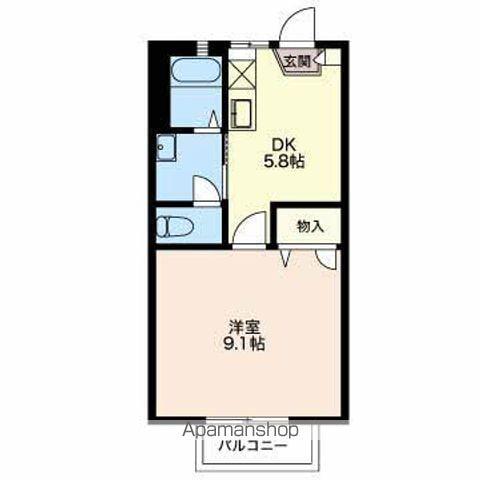 メゾン・ド・ルミエールA/B(1DK/1階)の間取り写真