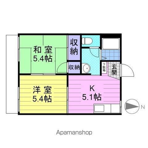 VILLAGE HOUSE BE-1(2K/1階)の間取り写真