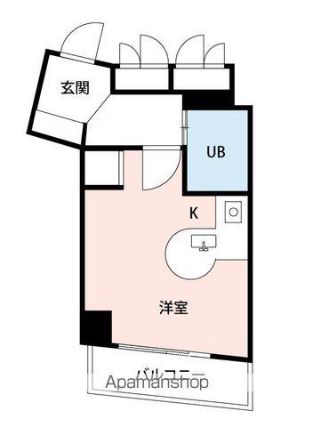 ルポ六本松(ワンルーム/5階)の間取り写真