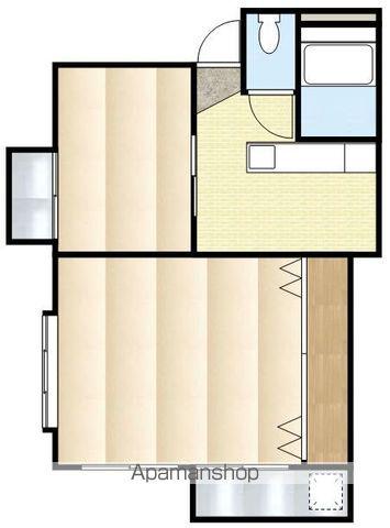 メゾン立川(1LDK/2階)の間取り写真