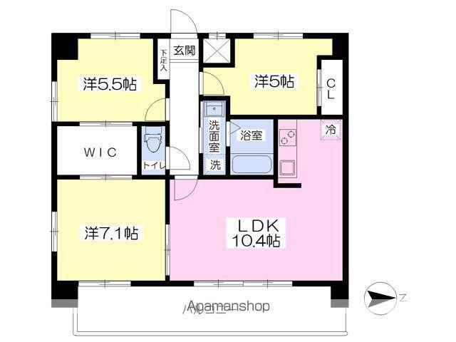 MAYFAIR ASODA SQUARE(3LDK/6階)の間取り写真