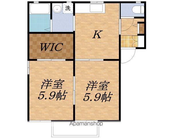 サウス シャトー(2DK/2階)の間取り写真