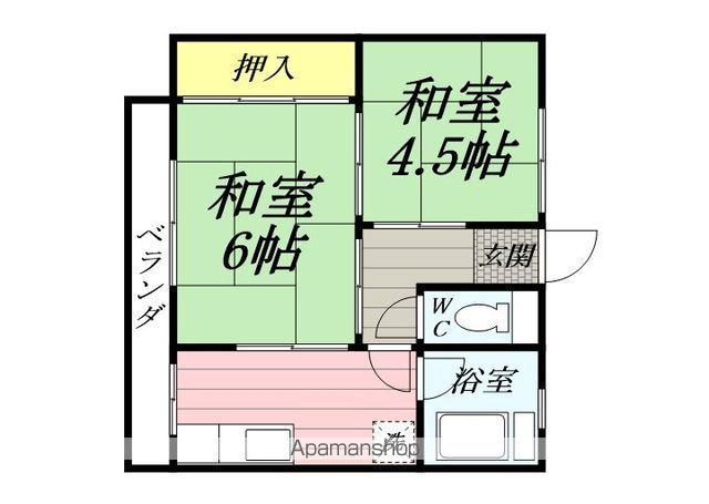 青木ビル(2K/3階)の間取り写真