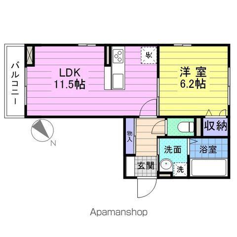 DーROOM新中道(1LDK/3階)の間取り写真