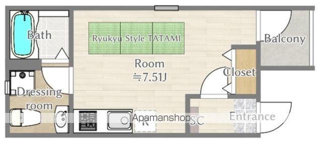 FUJISTA幡ヶ谷V(ワンルーム/1階)の間取り写真
