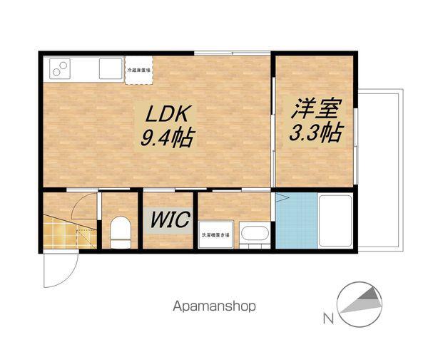 インテグラル虫生野(1LDK/2階)の間取り写真