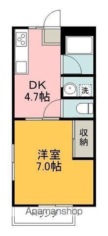 ハイツトノヤマA(1DK/2階)の間取り写真