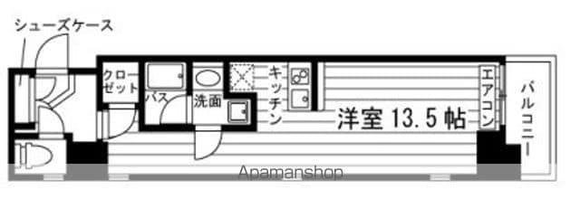 フィオリーレ三鷹井口(ワンルーム/1階)の間取り写真