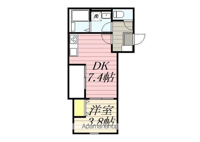 横手南町AP A棟(1DK/3階)の間取り写真