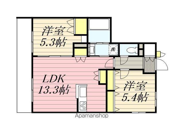 ALCYONE SHIZU(2LDK/1階)の間取り写真
