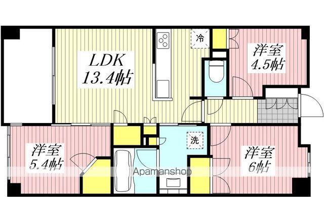ライオンズ立川錦町レジデンス(3LDK/3階)の間取り写真