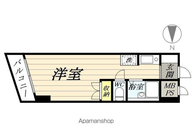 レジデンス横浜Ⅱ(ワンルーム/3階)の間取り写真